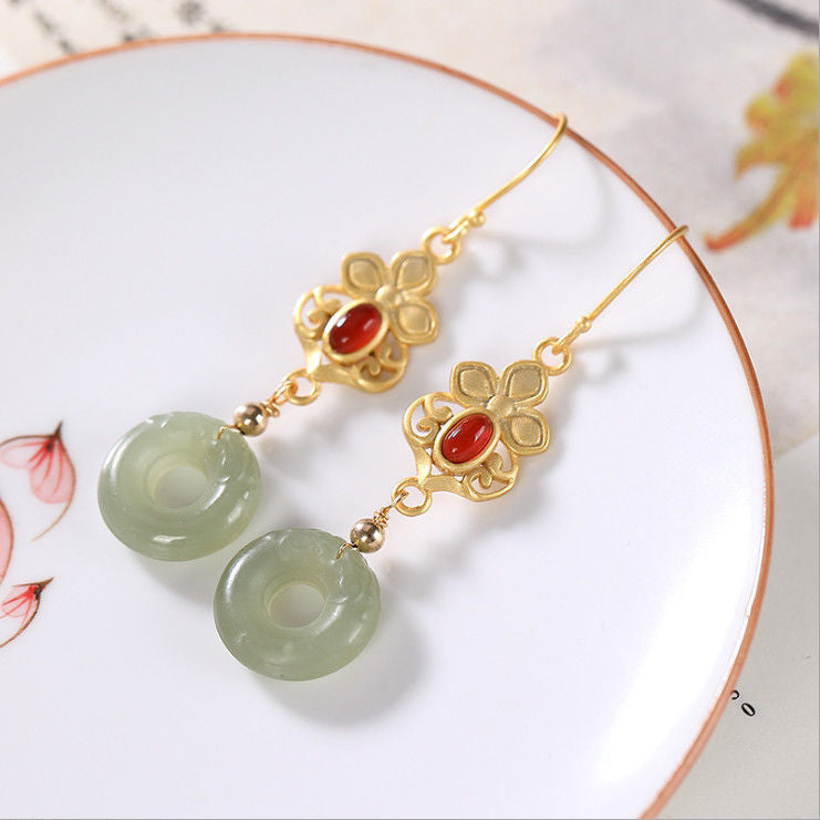 Delicate Artisan Gold Earring