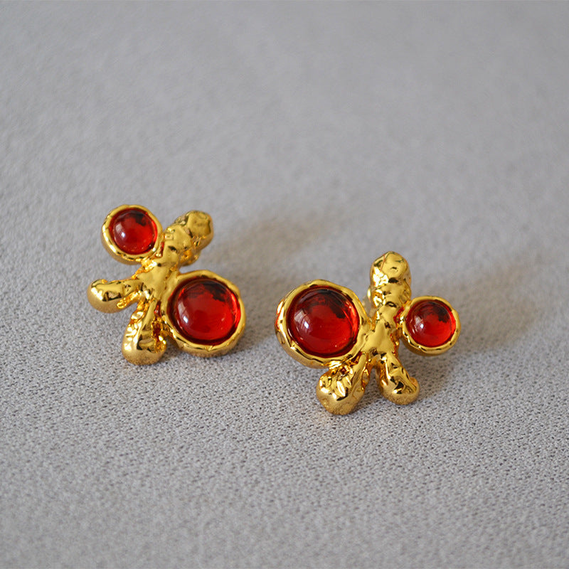 Vintage Handmade Gold Earring