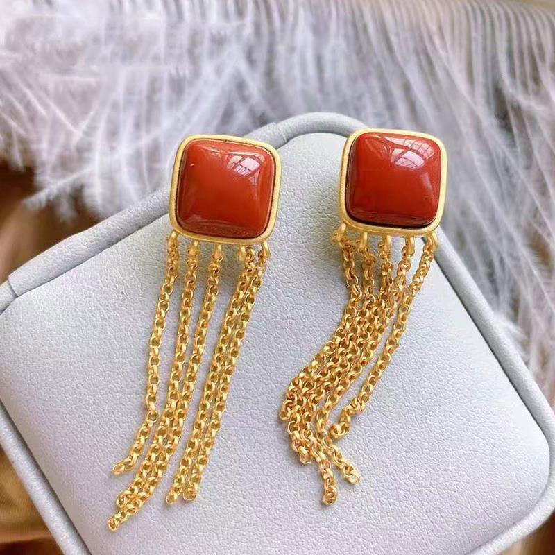 Vintage Handmade Gold Earring