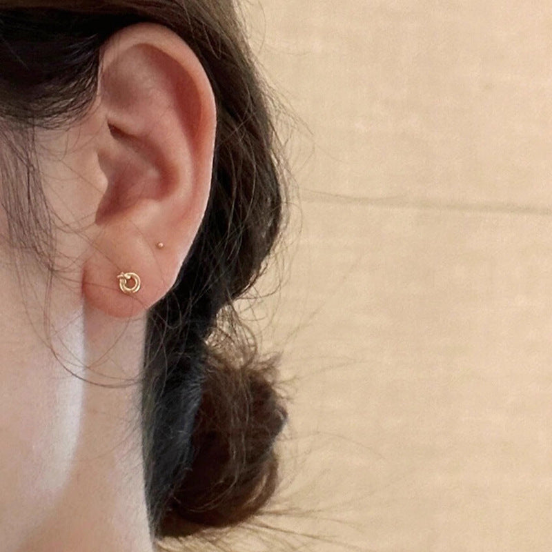 Delicate Artisan Gold Earring
