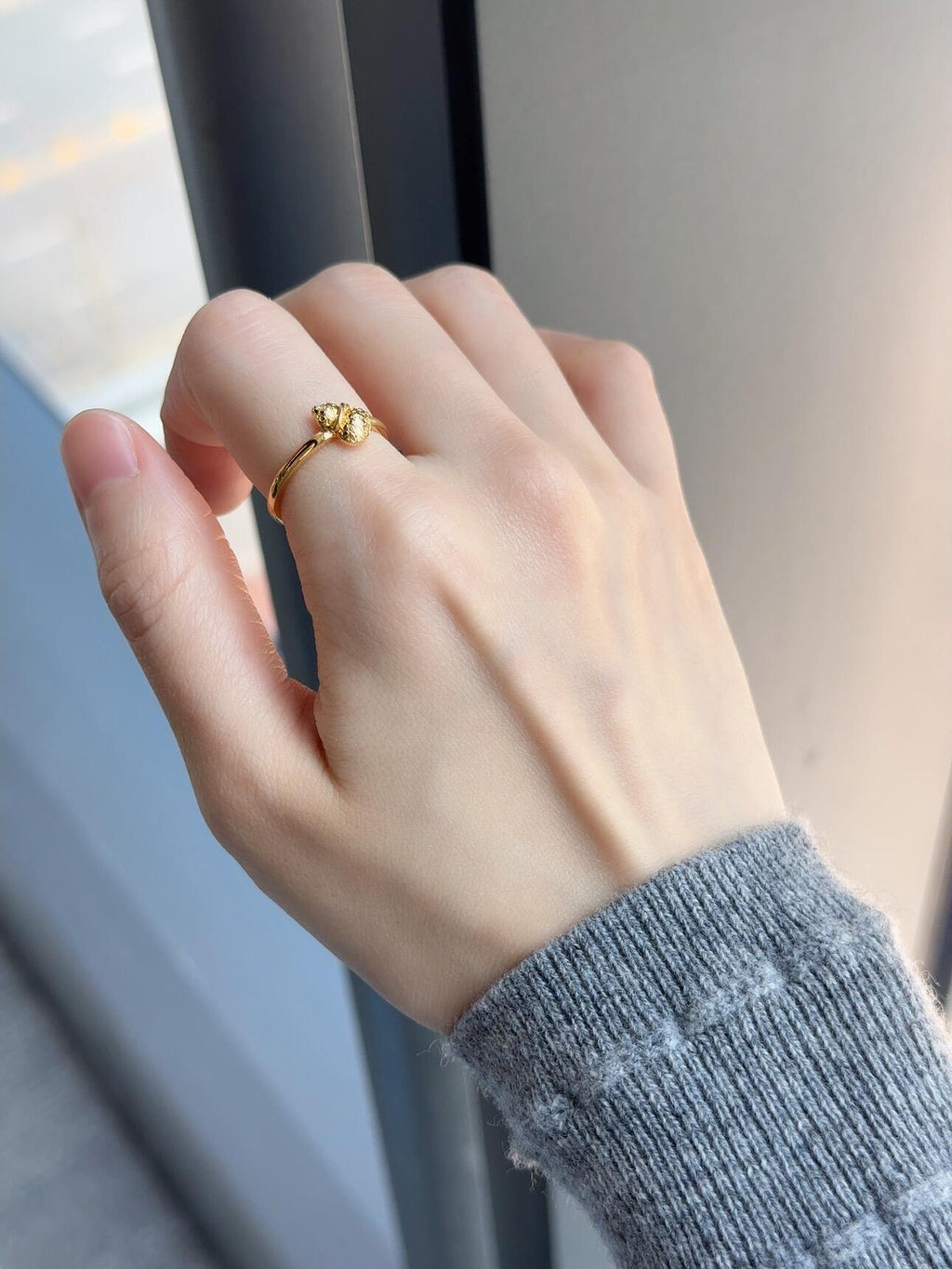Delicate Artisan Gold Ring