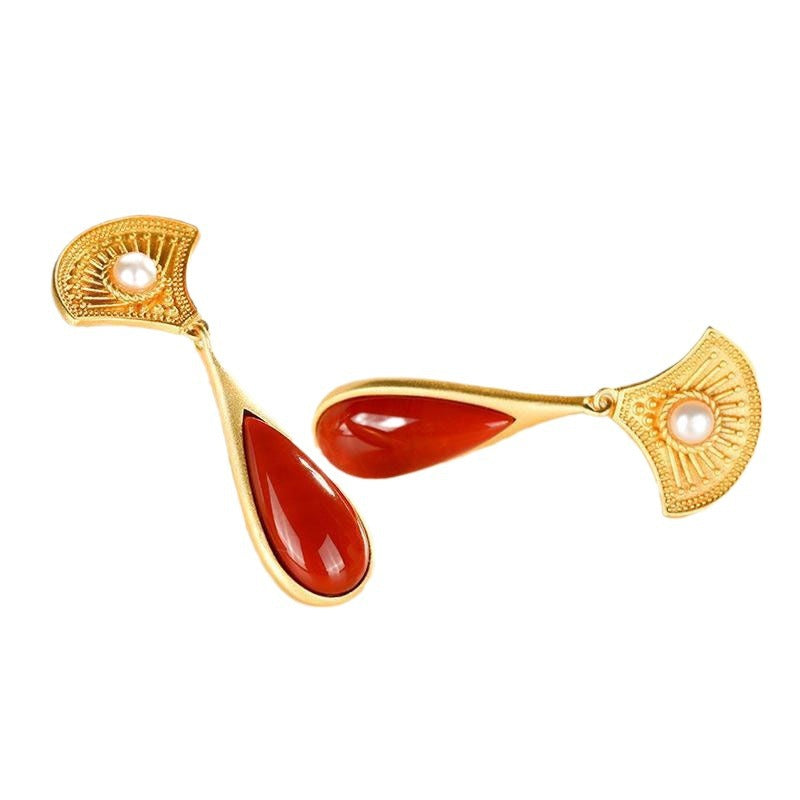 Delicate Artisan Gold Earring