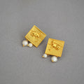 Vintage Handmade Gold Earring