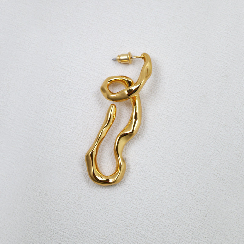 Vintage Handmade Gold Earring