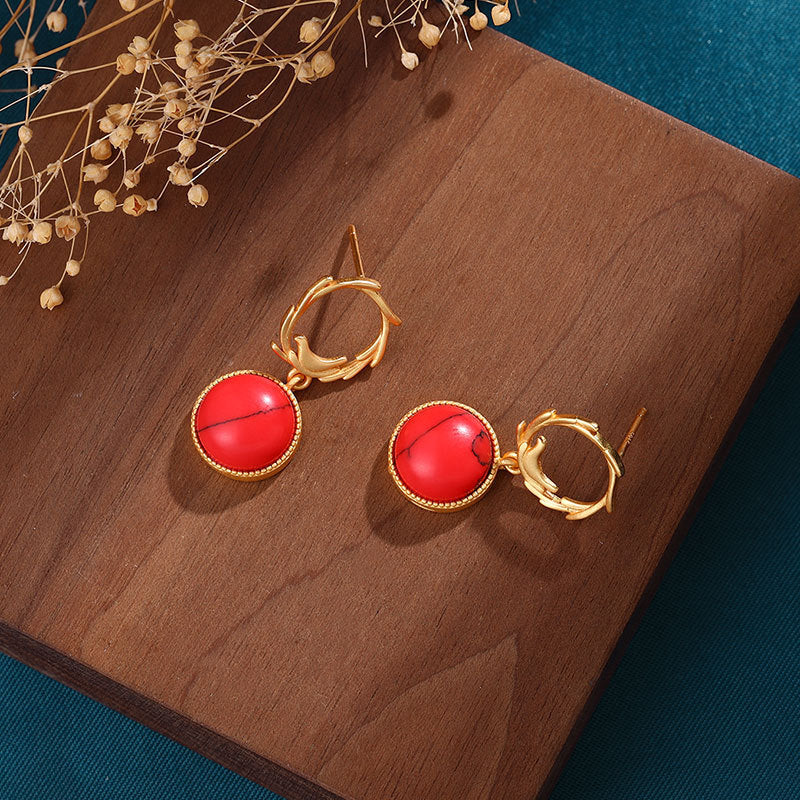 Delicate Artisan Gold Earring