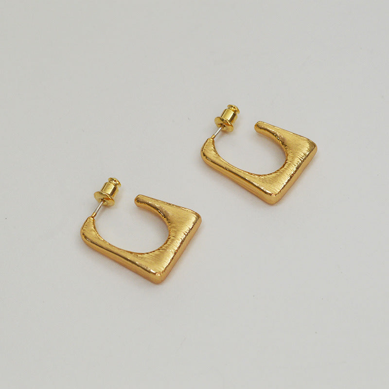 Vintage Handmade Gold Earring