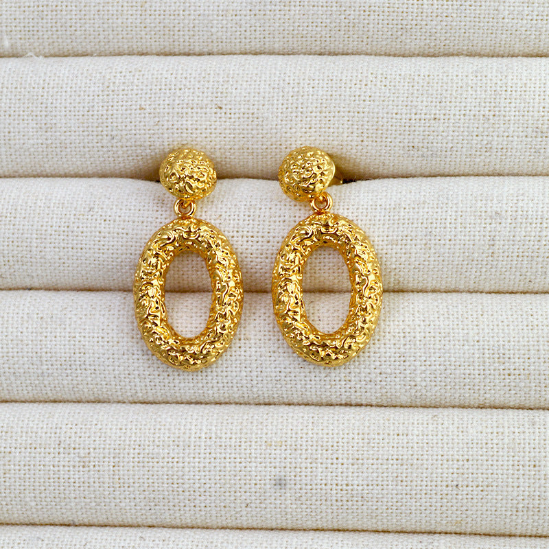 Delicate Artisan Gold Earring