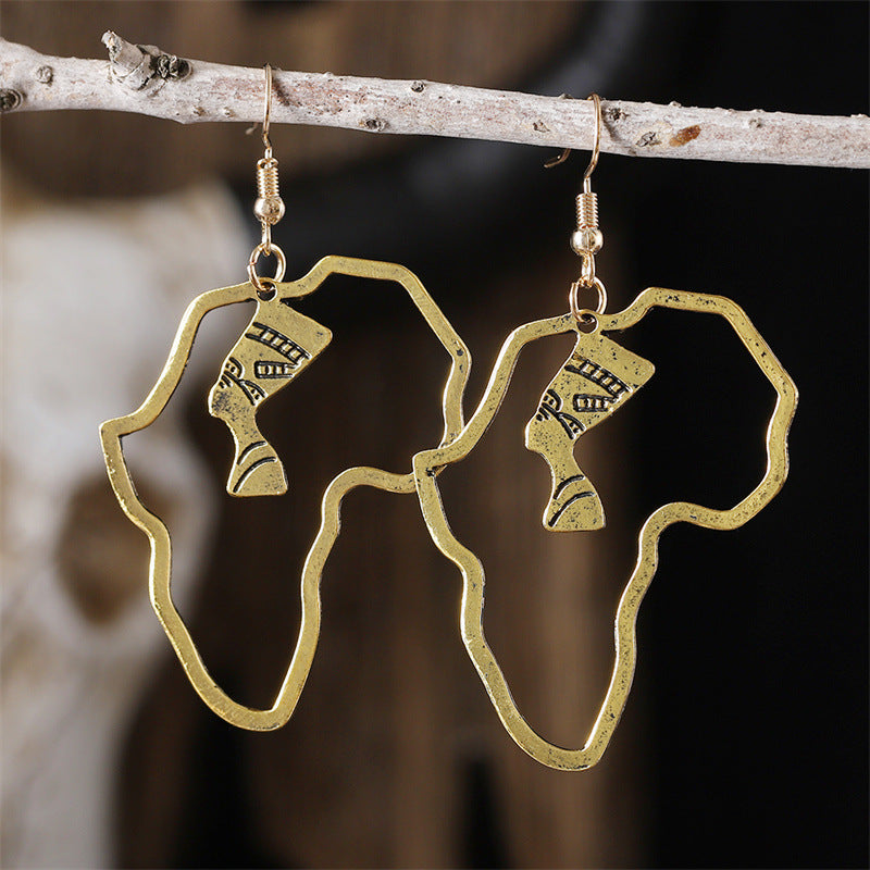 Vintage Handmade Gold Earring