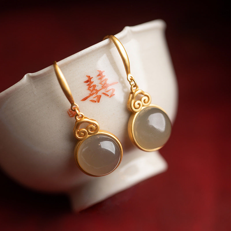 Delicate Artisan Gold Earring