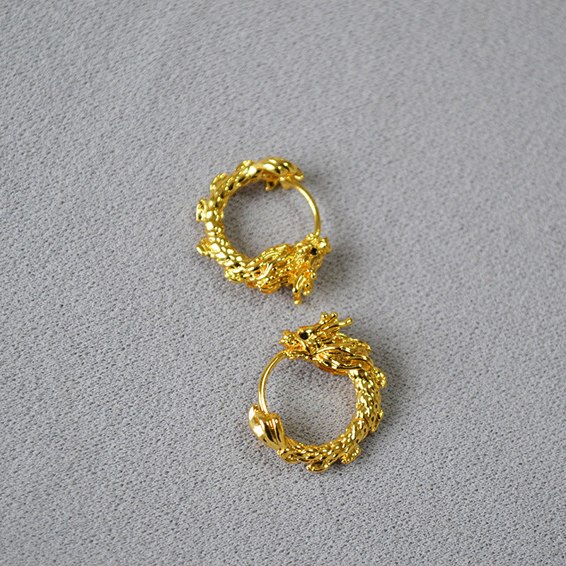 Vintage Handmade Gold Earring