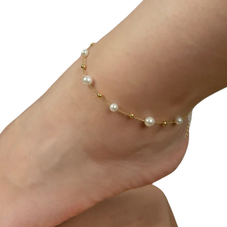 Romantic Pearl Anklet for Special Moments
