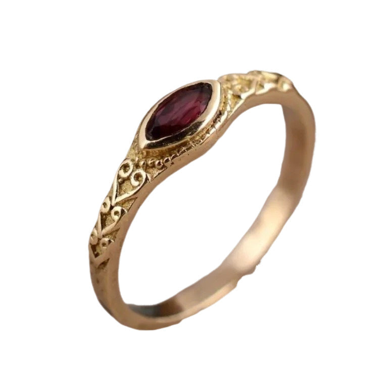 Delicate Artisan Gold Ring