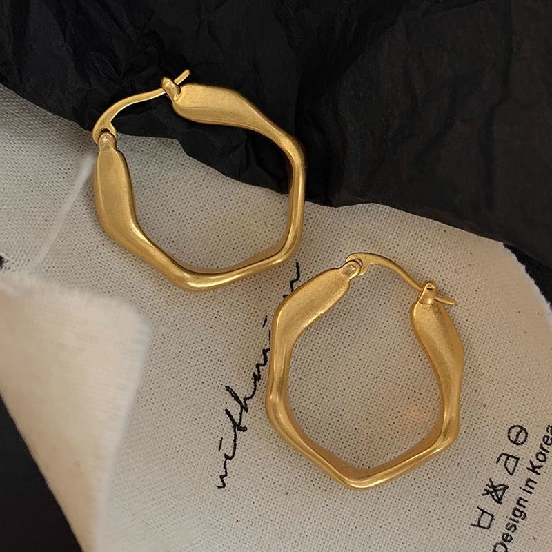 Delicate Artisan Gold Earring
