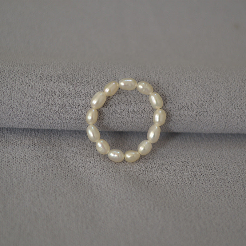 Delicate Artisan Pearl Ring