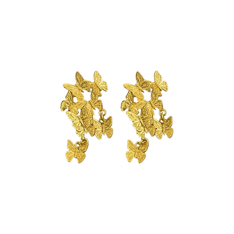 Vintage Handmade Gold Earring