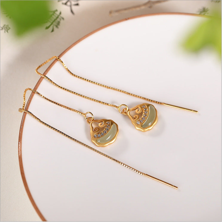 Delicate Artisan Gold Earring