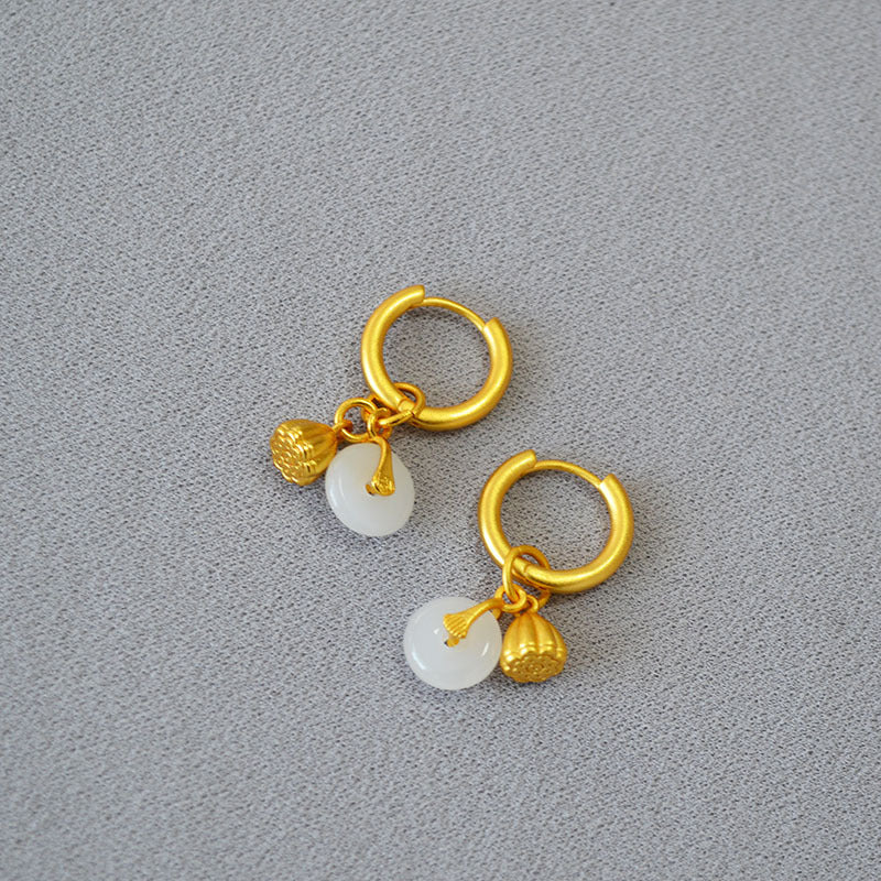 Vintage Handmade Gold Earring