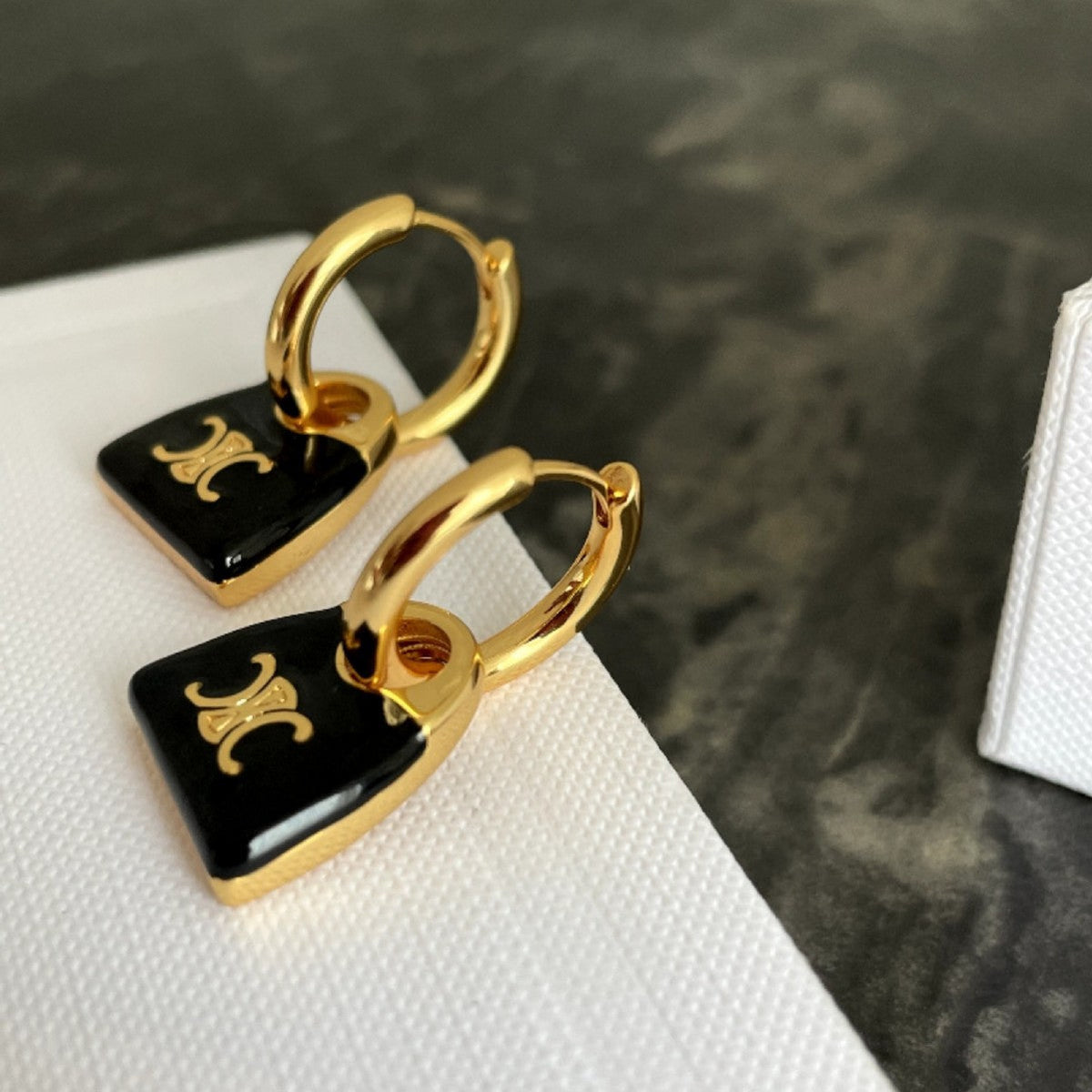 Vintage Handmade Gold Earring