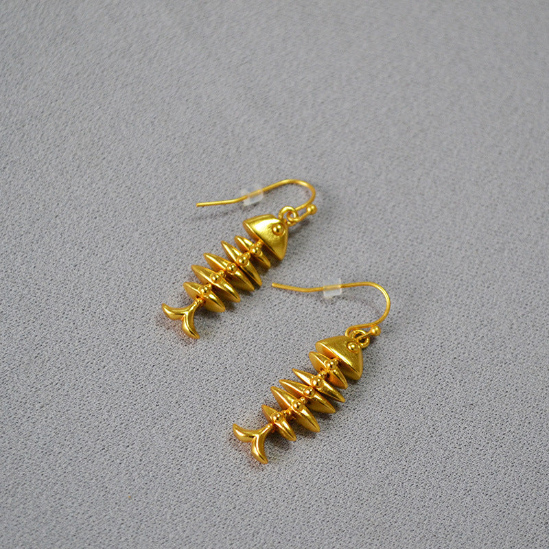 Delicate Artisan Gold Earring