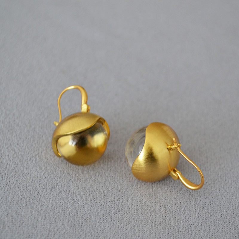 Delicate Artisan Gold Earring