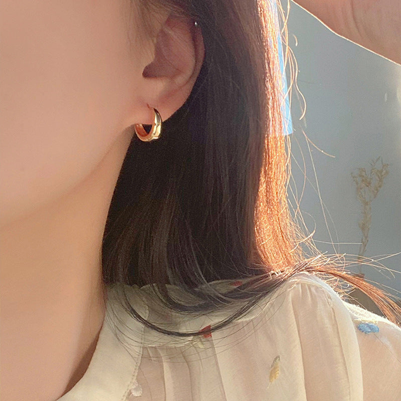Delicate Artisan Gold Earring