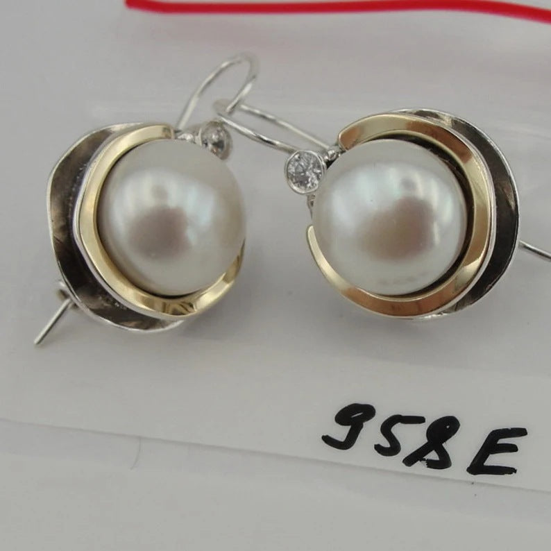 Delicate Artisan Pearl Earring