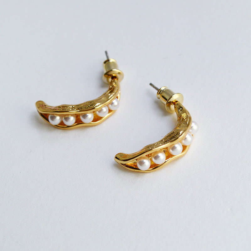 Delicate Artisan Gold Earring