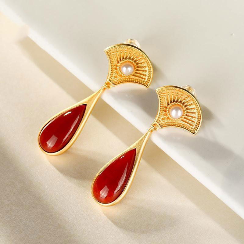 Delicate Artisan Gold Earring