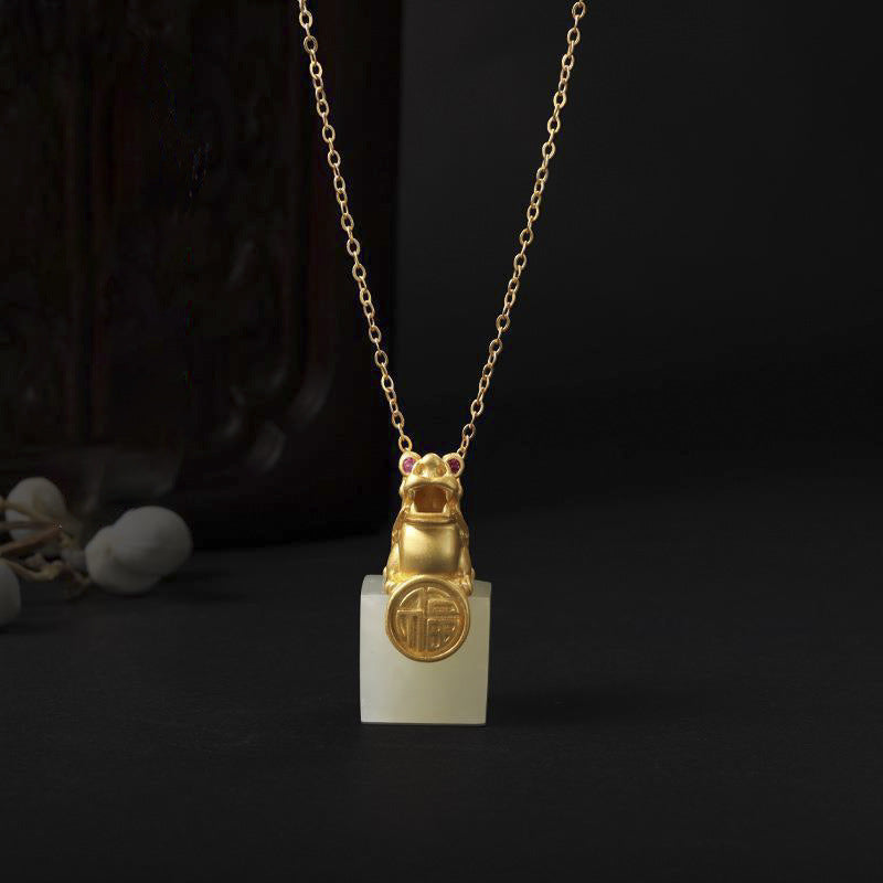 Delicate Artisan Gold Pendant