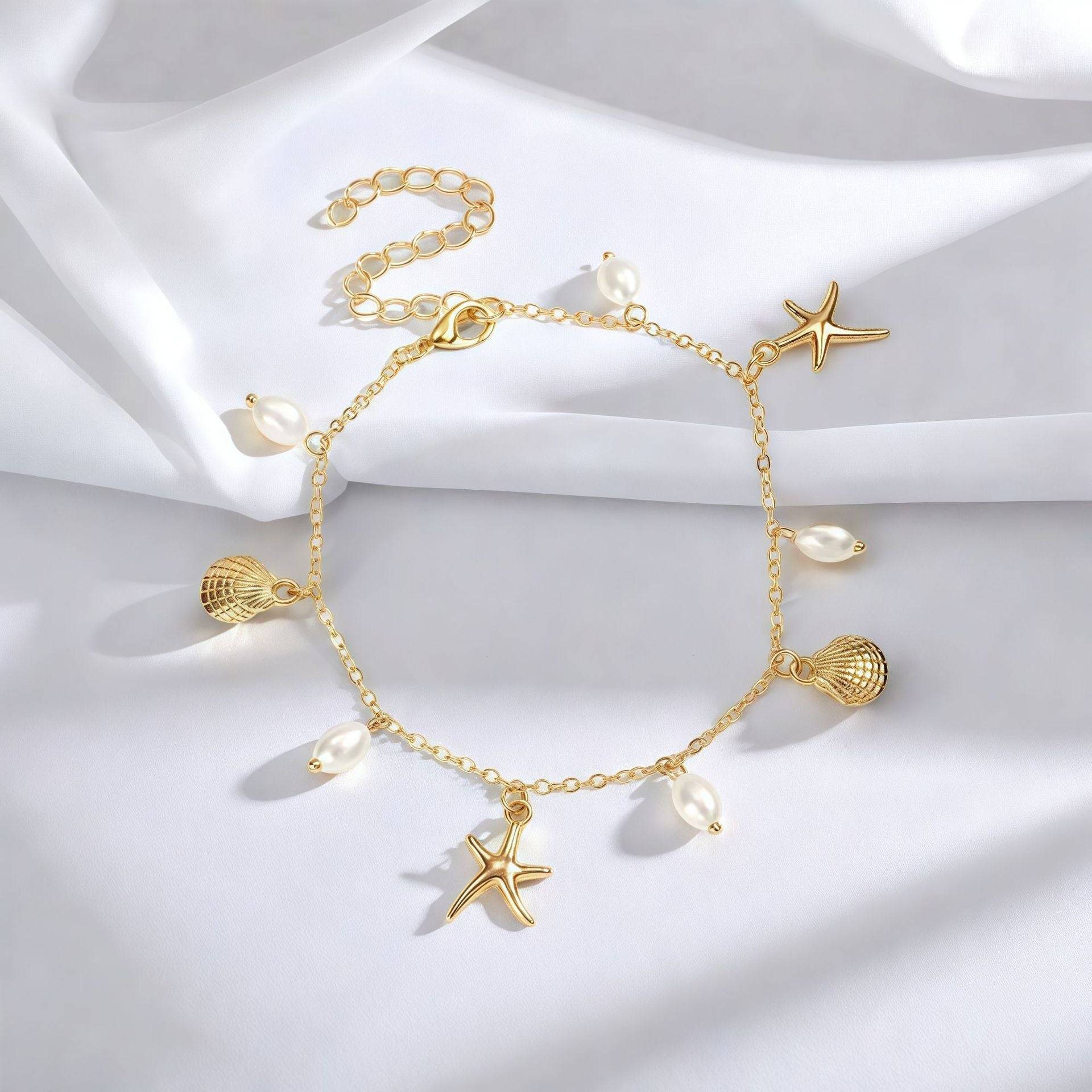 Beautiful Pearl Anklet with Unique Style
