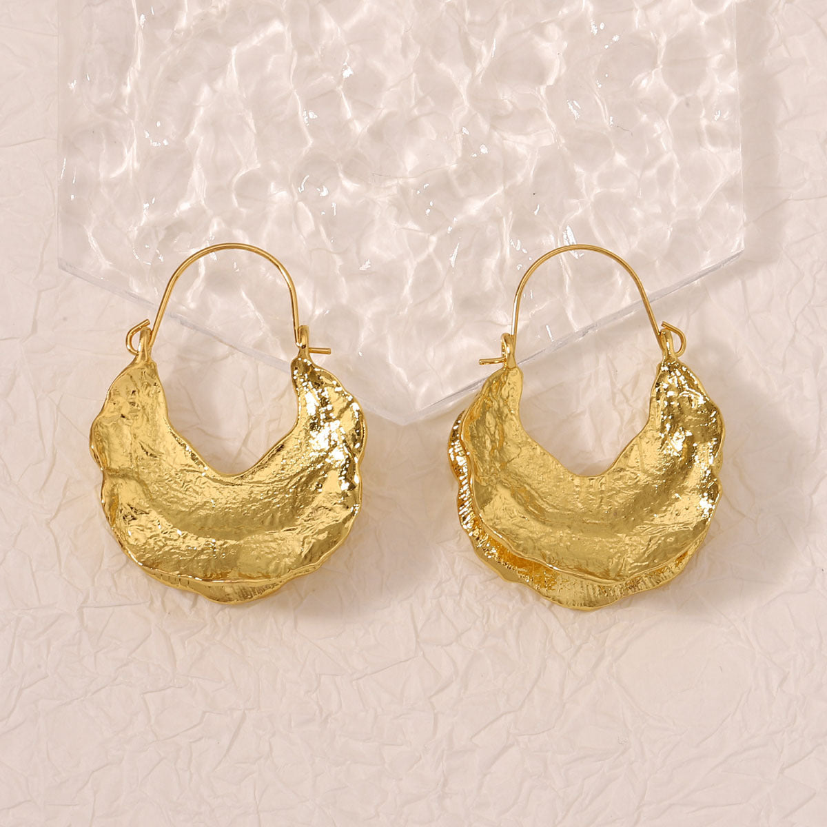 Delicate Artisan Gold Earring
