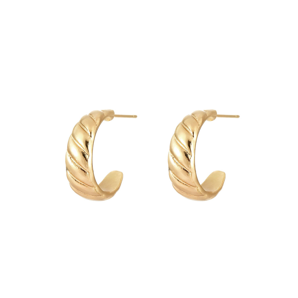 Delicate Artisan Gold Earring