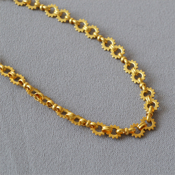 Vintage Handmade Gold Necklace