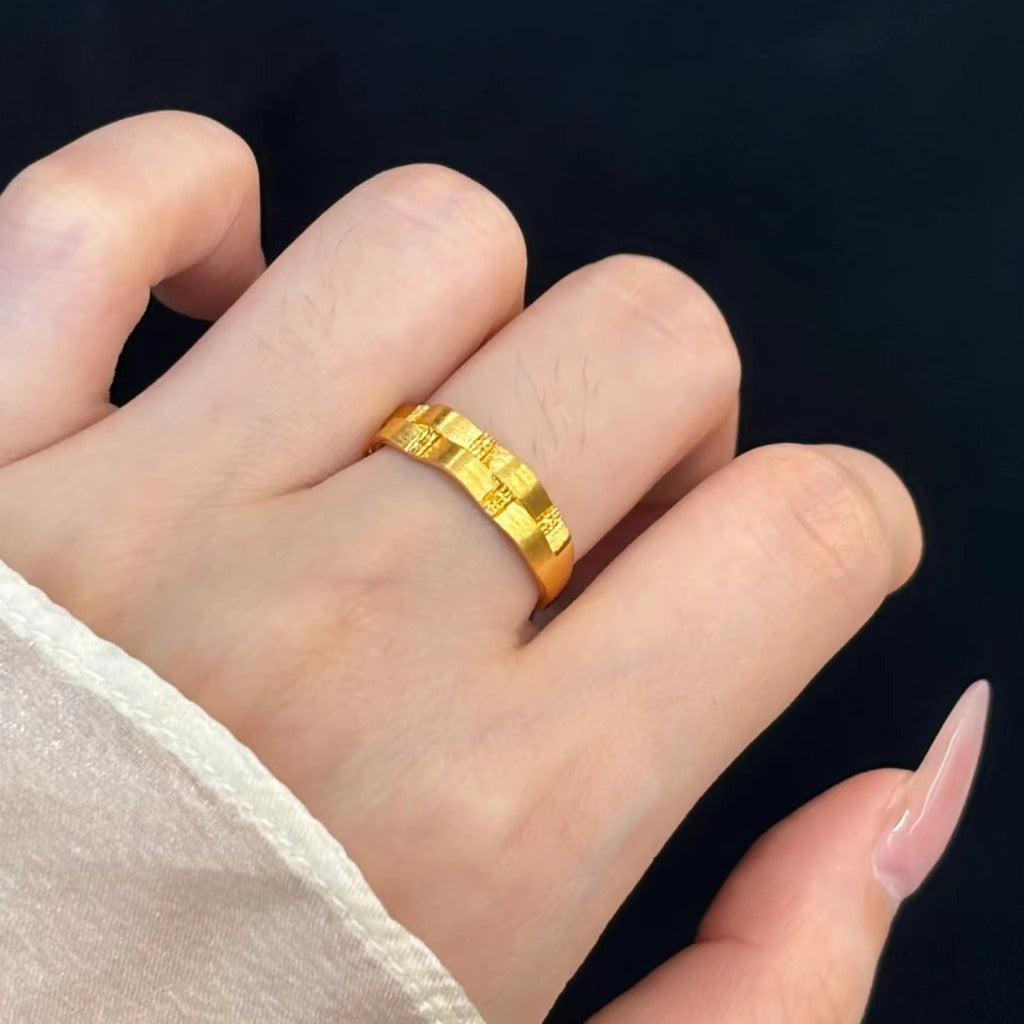 Delicate Artisan Gold Ring