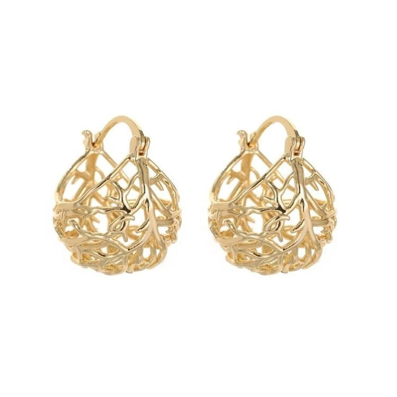 Vintage Handmade Gold Earring