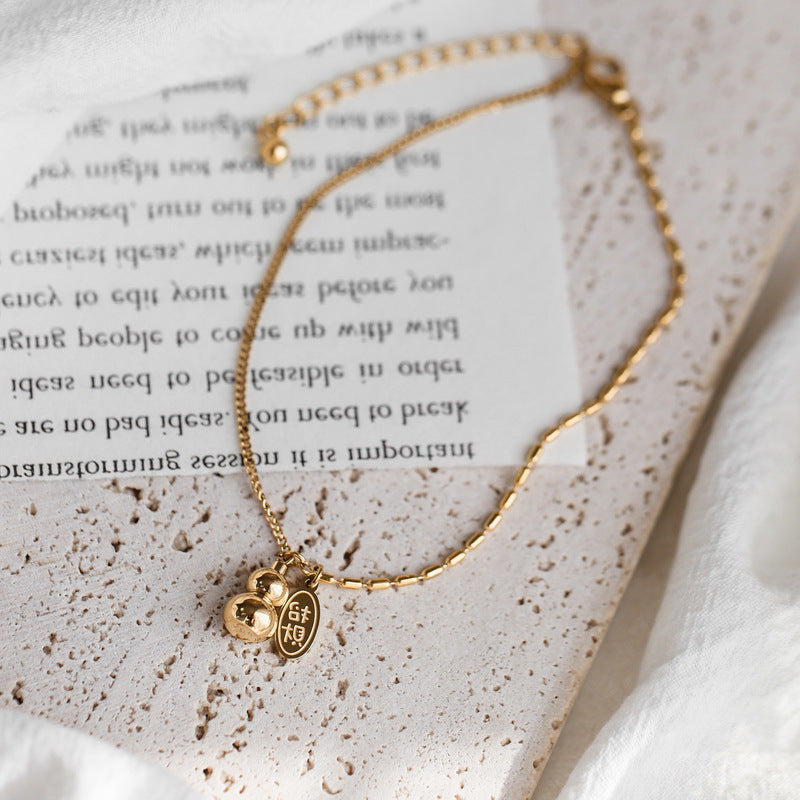 Delicate Artisan Gold Anklet
