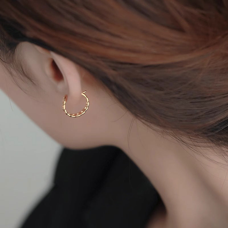 Delicate Artisan Gold Earring