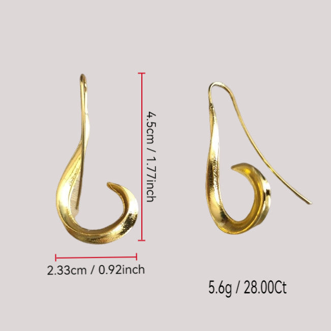 Delicate Artisan Gold Earring
