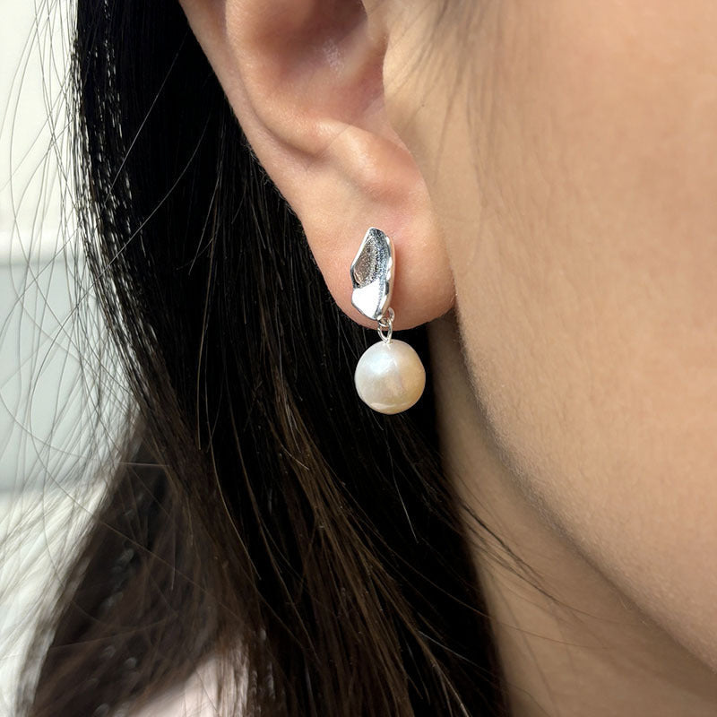 Delicate Artisan Pearl Earring