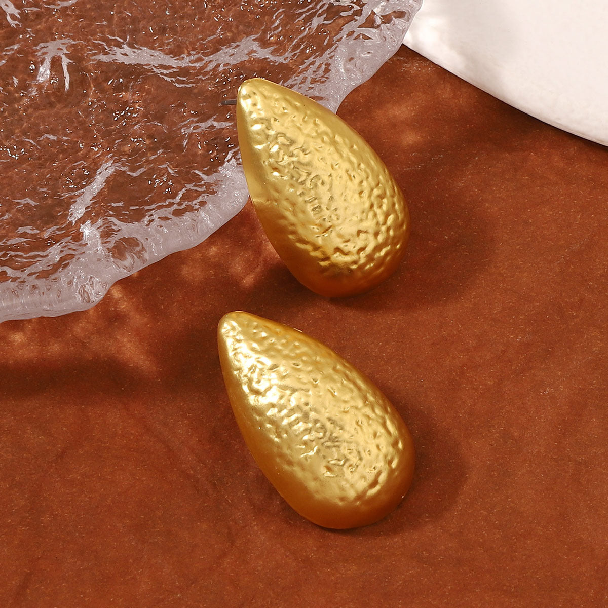 Delicate Artisan Gold Earring