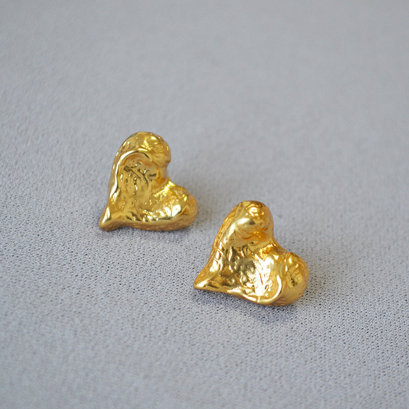 Vintage Handmade Gold Earring