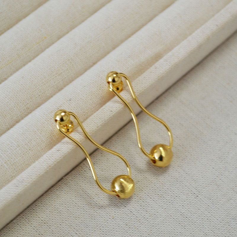 Delicate Artisan Gold Earring