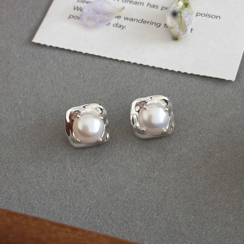 Delicate Artisan Pearl Earring