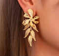 Delicate Artisan Gold Earring