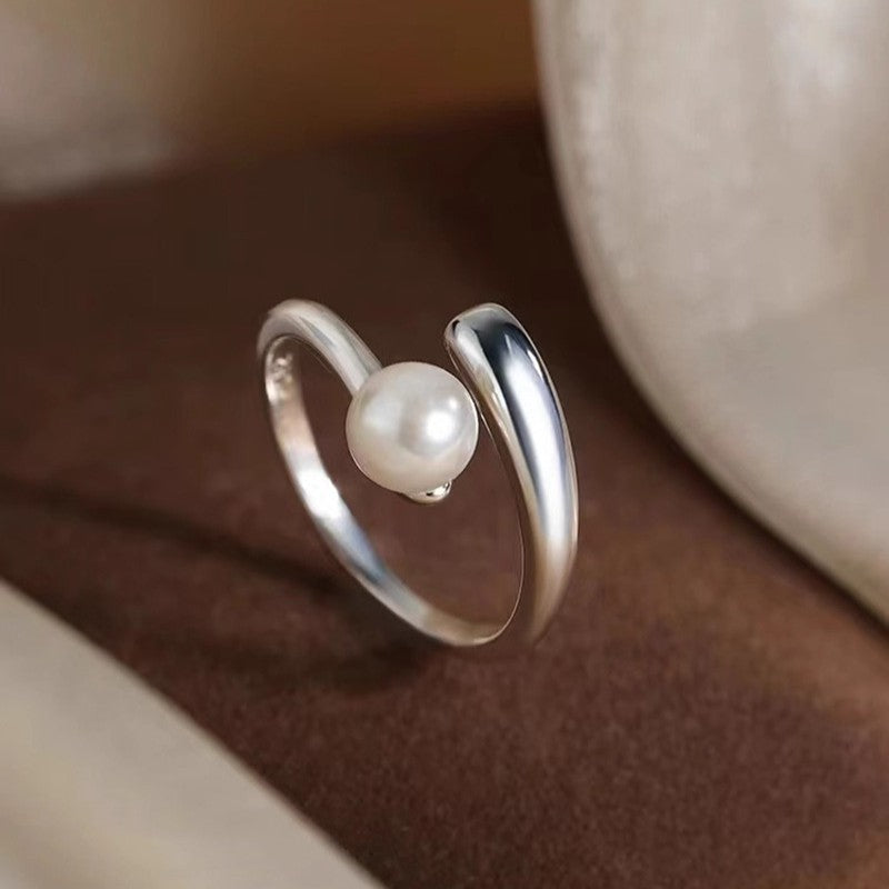Delicate Artisan Pearl Ring