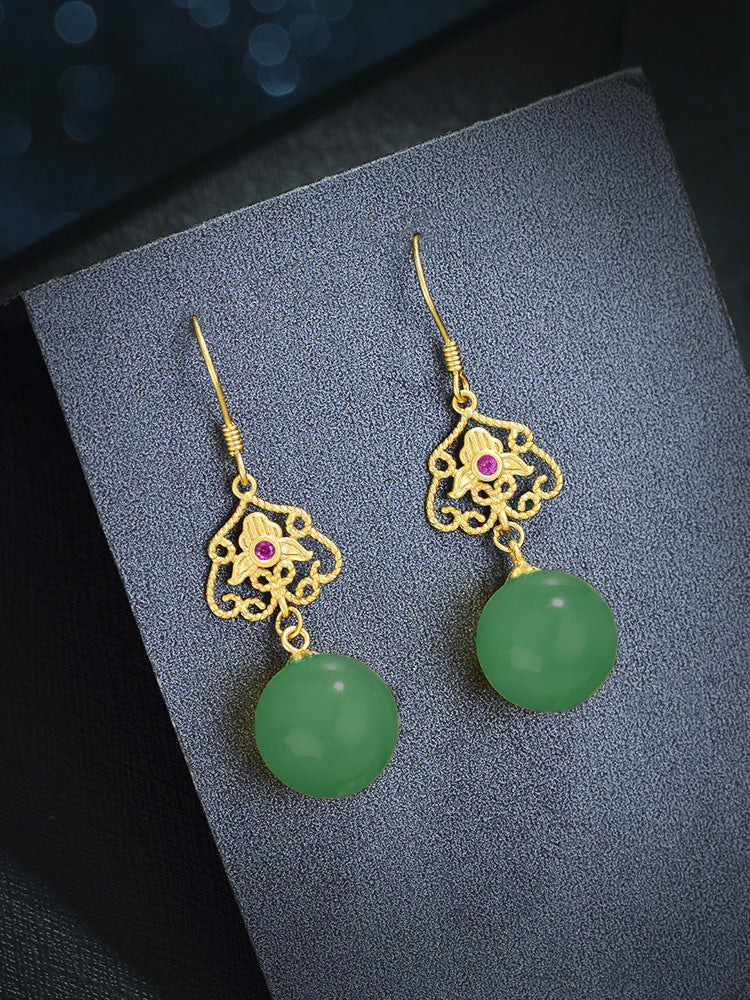 Delicate Artisan Gold Earring