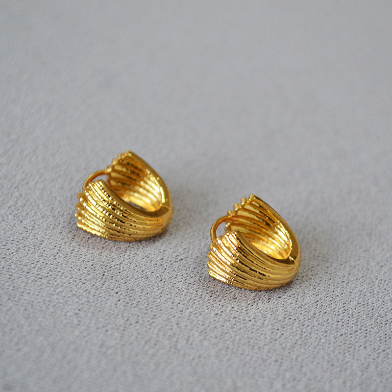 Delicate Artisan Gold Earring