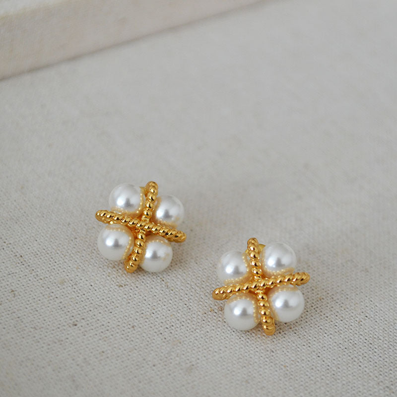 Delicate Artisan Gold Earring
