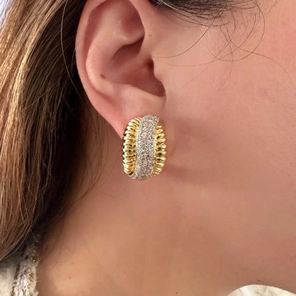 Delicate Artisan Gold Earring