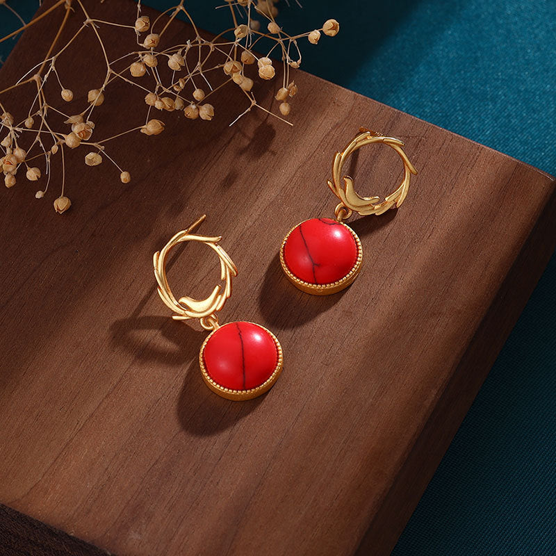 Delicate Artisan Gold Earring